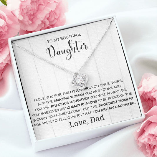 To My Beautiful Daughter - I'm Proud That You Are My Daughter - The Jewelry Page