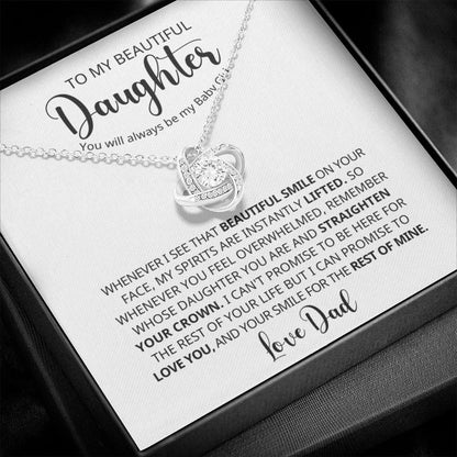 To My Beautiful Daughter - You Will Always Be My Baby Girl - White Card - The Jewelry Page