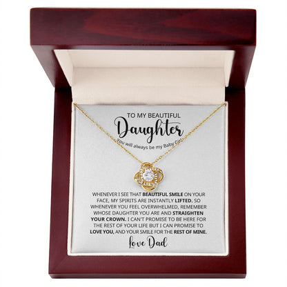 To My Beautiful Daughter - You Will Always Be My Baby Girl - White Card - The Jewelry Page