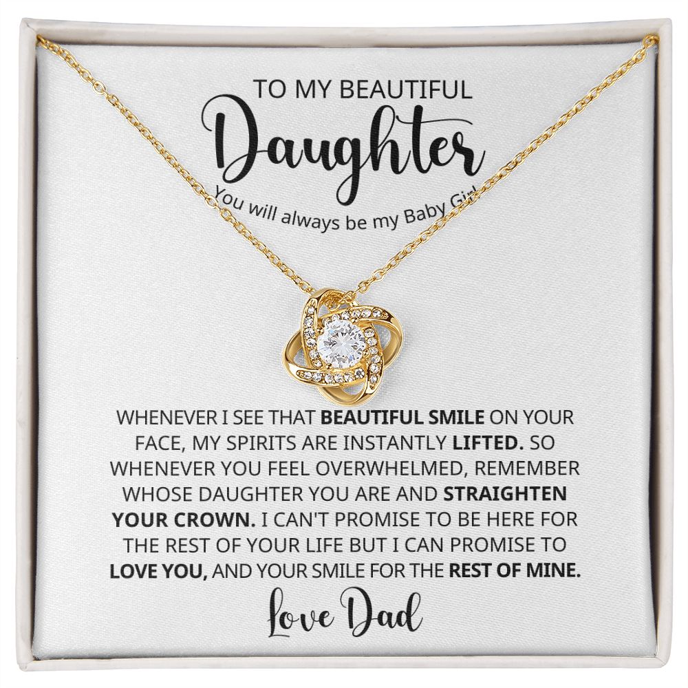 To My Beautiful Daughter - You Will Always Be My Baby Girl - White Card - The Jewelry Page