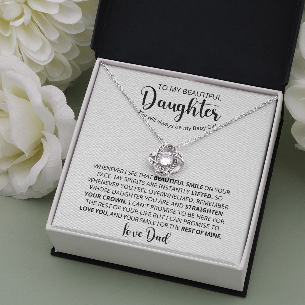 To My Beautiful Daughter - You Will Always Be My Baby Girl - White Card - The Jewelry Page