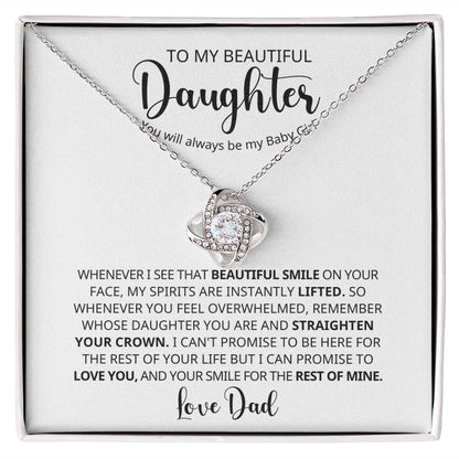 To My Beautiful Daughter - You Will Always Be My Baby Girl - White Card - The Jewelry Page