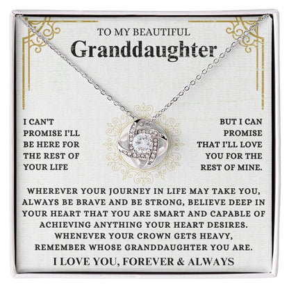 To My Beautiful Granddaughter - Always Be Brave And Be Strong - The Jewelry Page