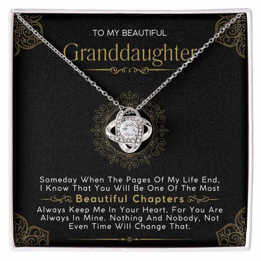 To My Beautiful Granddaughter - Always Keep Me In Your Heart - Black Card - The Jewelry Page