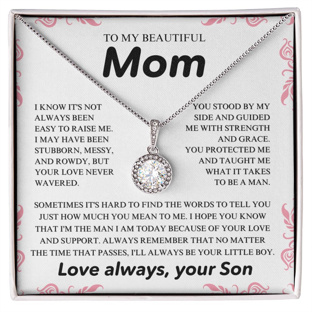 Mother and Son Necklace • Intentional Boy Mom Gift • Silver Double Infinity  • Infinite Love