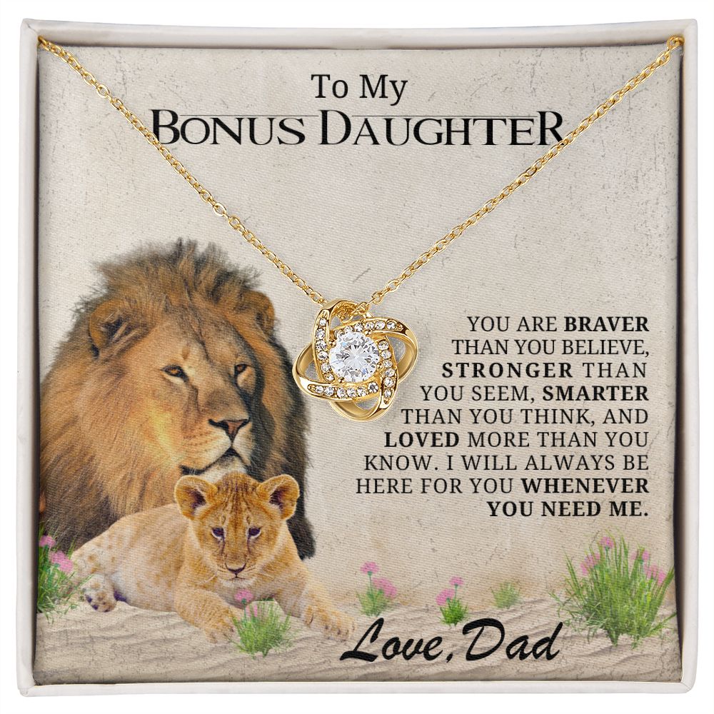 To My Bonus Daughter - You Are Braver Than You Believe - The Jewelry Page