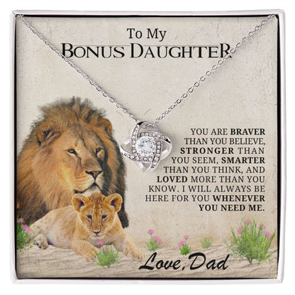 To My Bonus Daughter - You Are Braver Than You Believe - The Jewelry Page