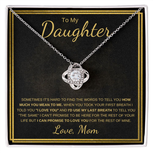 To My Daughter - I Can Promise To Love You - The Jewelry Page