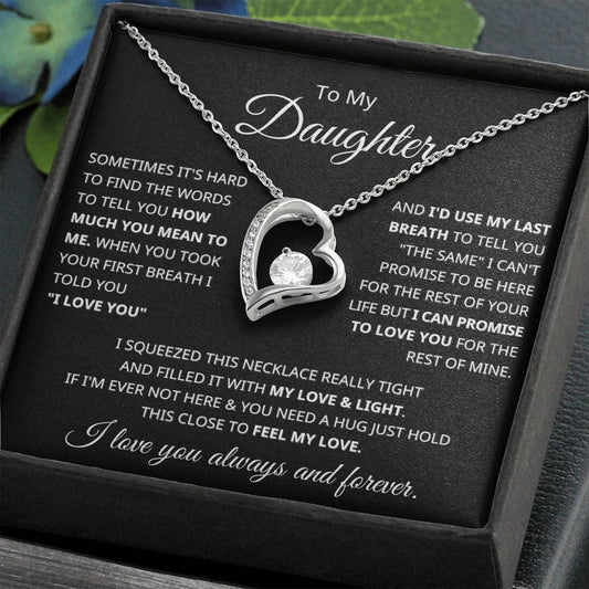 To My Daughter - When You Took Your First Breath - Black Card - The Jewelry Page