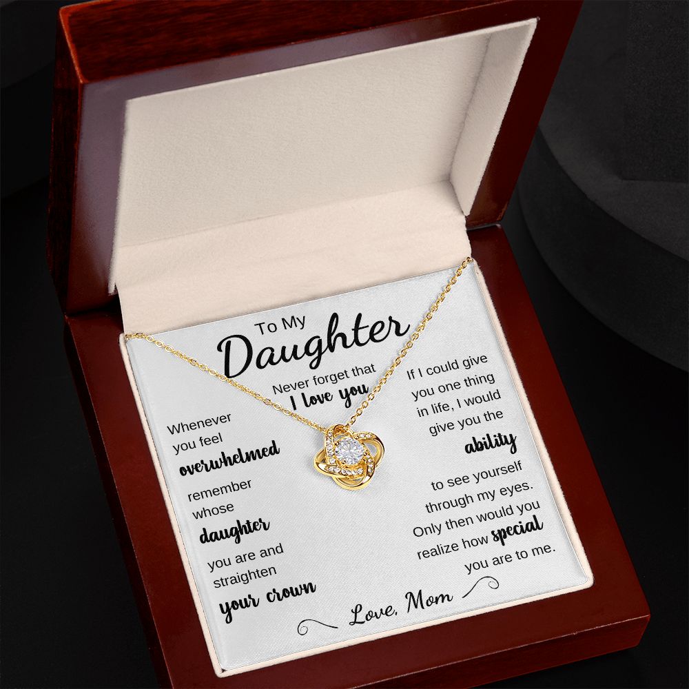 To My Daughter - Whenever You Feel Overwhelmed - White Card - The Jewelry Page