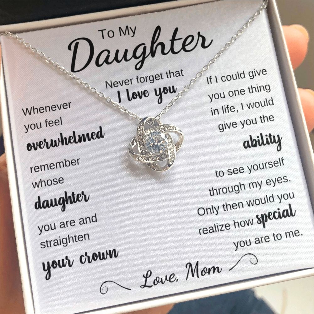 To My Daughter - Whenever You Feel Overwhelmed - White Card - The Jewelry Page