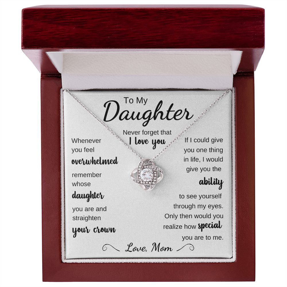 To My Daughter - Whenever You Feel Overwhelmed - White Card - The Jewelry Page