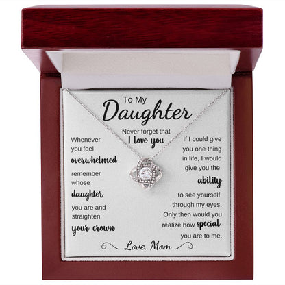 To My Daughter - Whenever You Feel Overwhelmed - White Card - The Jewelry Page