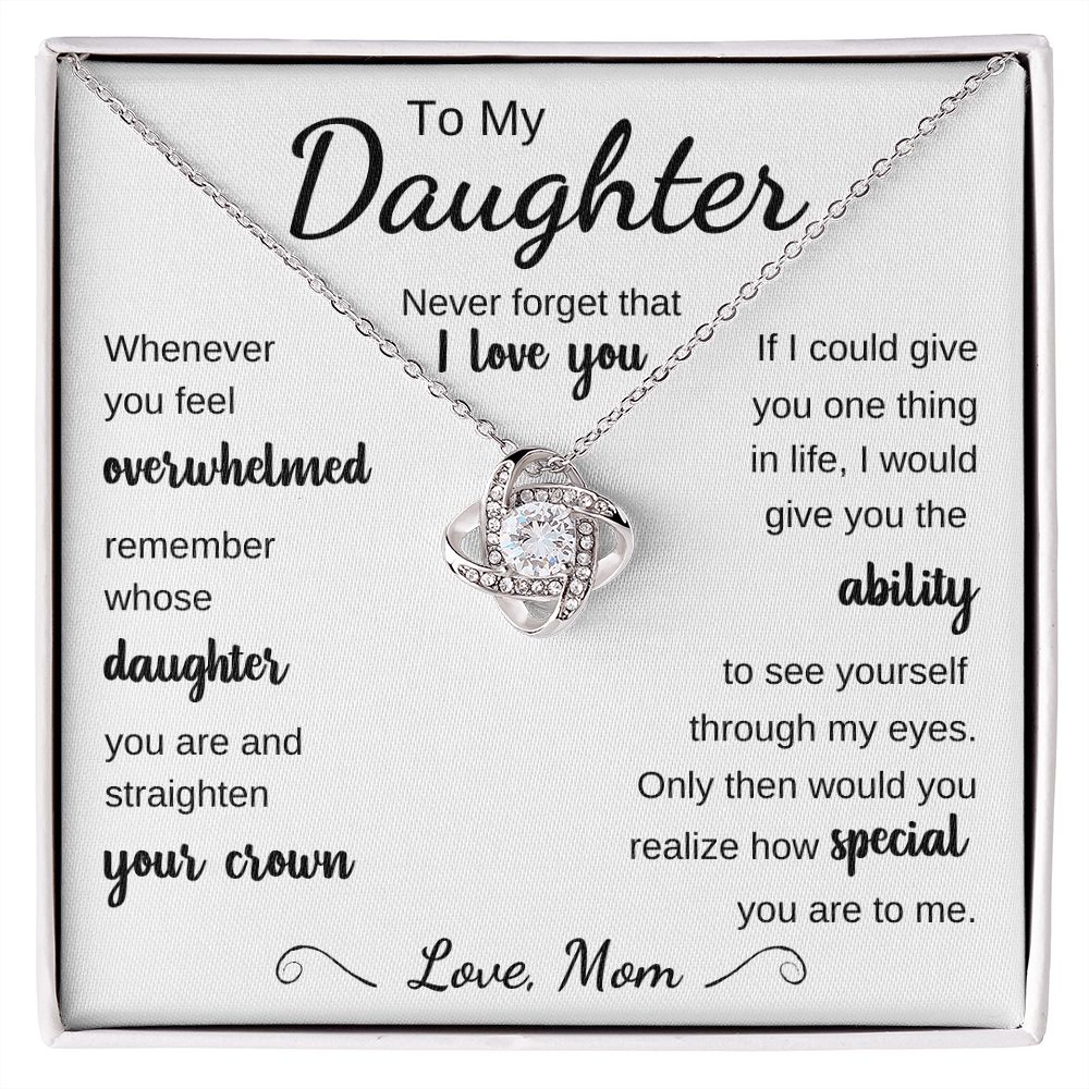 To My Daughter - Whenever You Feel Overwhelmed - White Card - The Jewelry Page