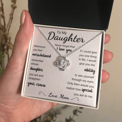 To My Daughter - Whenever You Feel Overwhelmed - White Card - The Jewelry Page