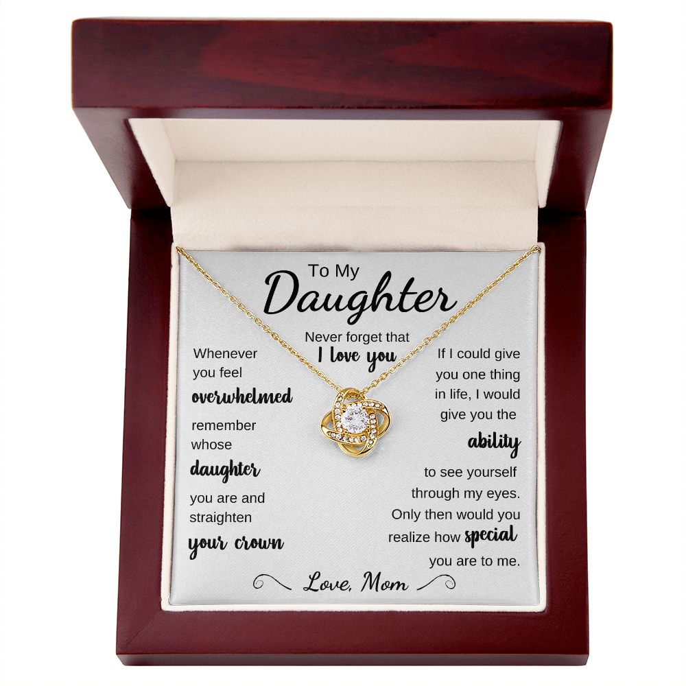 To My Daughter - Whenever You Feel Overwhelmed - White Card - The Jewelry Page