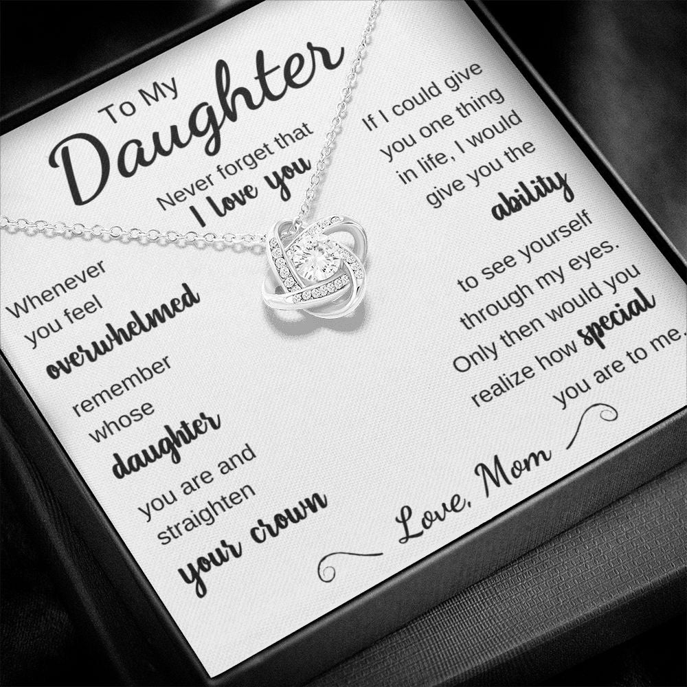 To My Daughter - Whenever You Feel Overwhelmed - White Card - The Jewelry Page