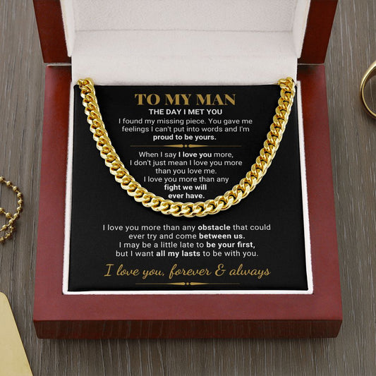 To my Man - The Day I Met You - The Jewelry Page