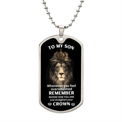 To My Son - Straighten Your Crown - The Jewelry Page