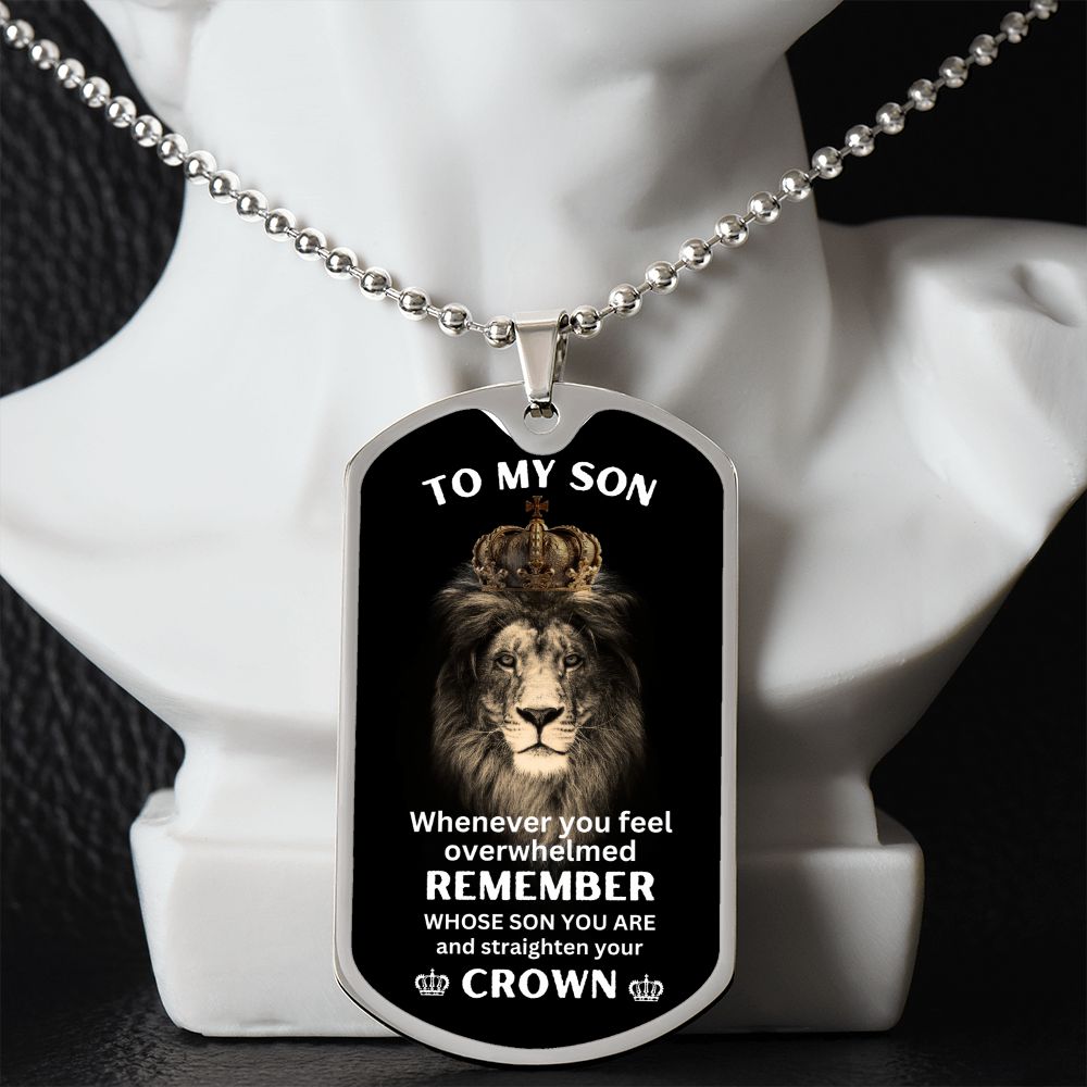 To My Son - Straighten Your Crown - The Jewelry Page