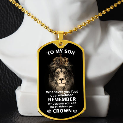 To My Son - Straighten Your Crown - The Jewelry Page