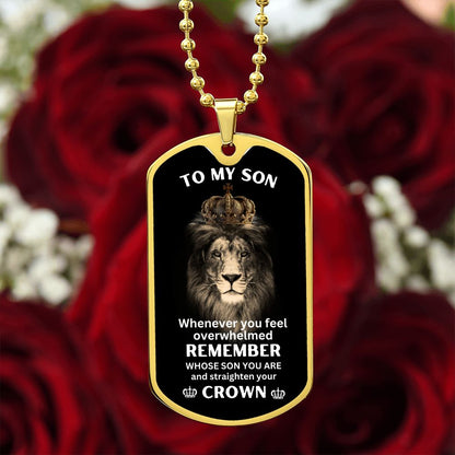 To My Son - Straighten Your Crown - The Jewelry Page