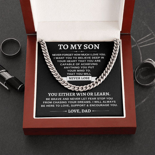 To My Son - You Are Capable Of Achieving Anything (Love, Dad) - The Jewelry Page