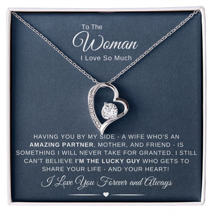 To The Woman I Love So Much - Having You By My Side - Navy Blue - The Jewelry Page