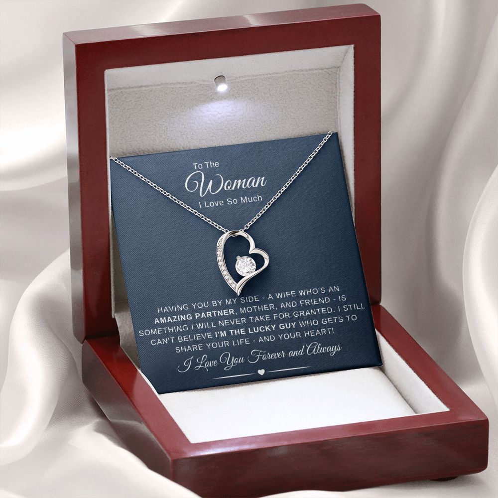 To The Woman I Love So Much - Having You By My Side - Navy Blue - The Jewelry Page