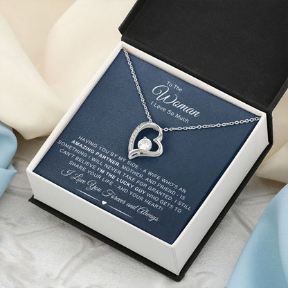 To The Woman I Love So Much - Having You By My Side - Navy Blue - The Jewelry Page